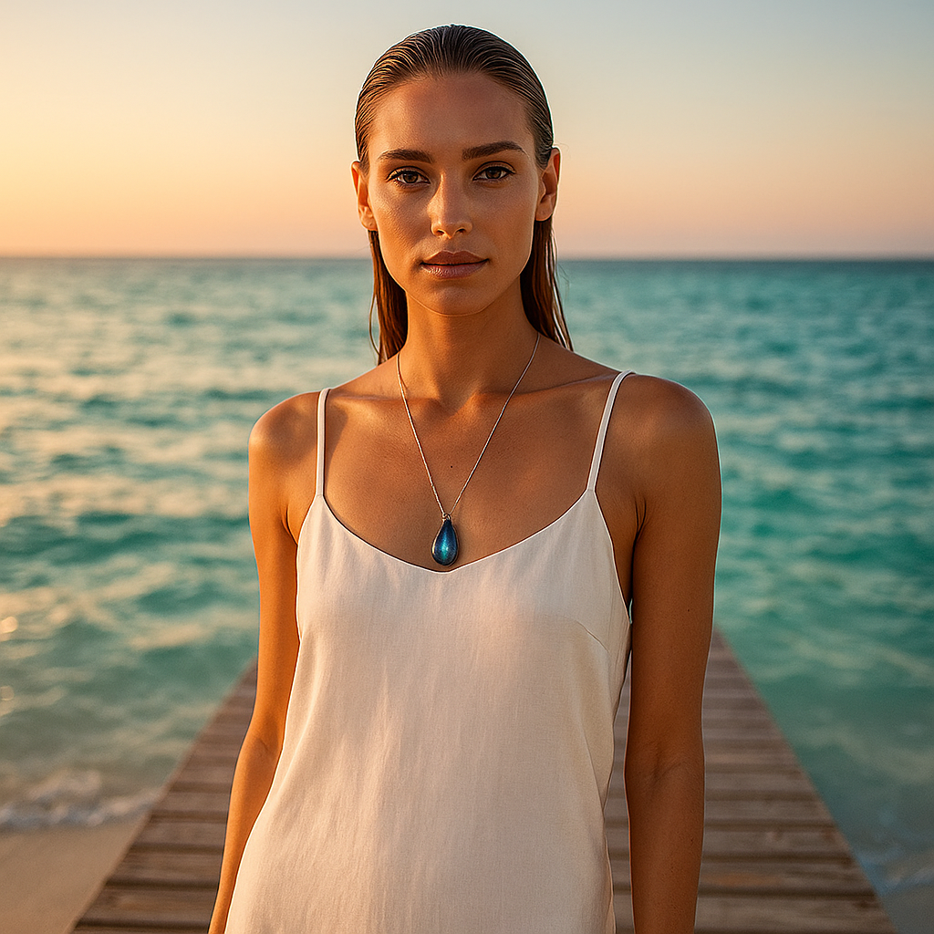Lagoon | Necklace in labradorite