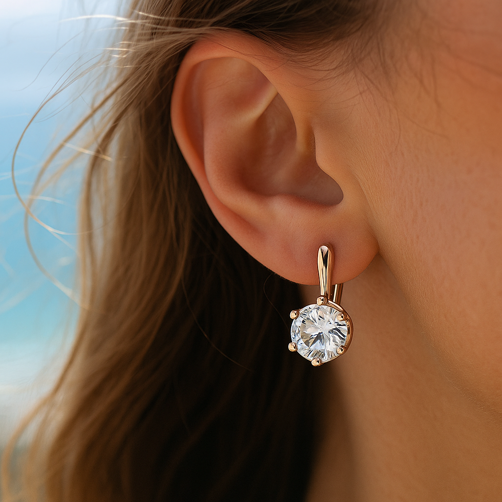 Eirene | Round Zirconia Hoop Earrings