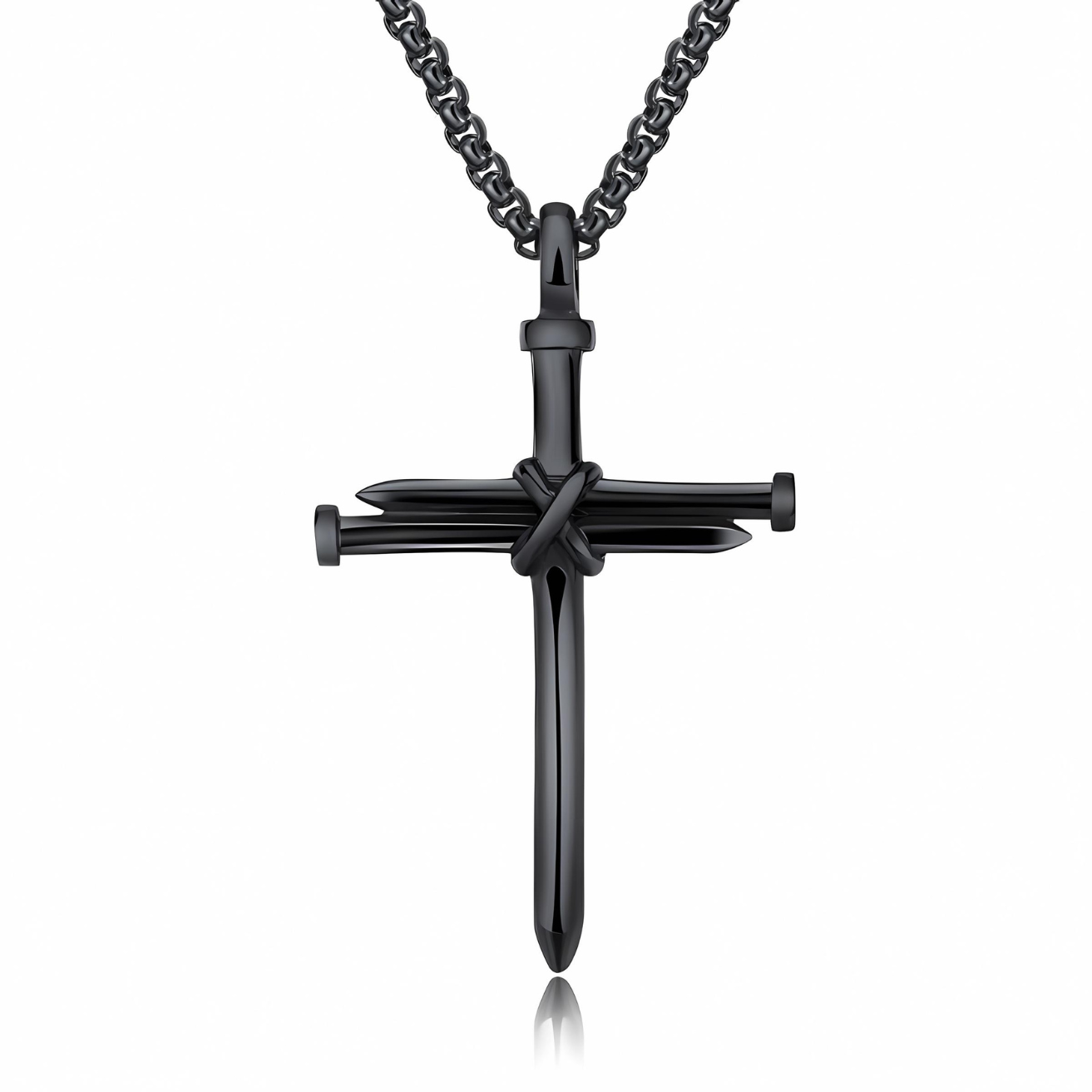 Necklace with nail cross