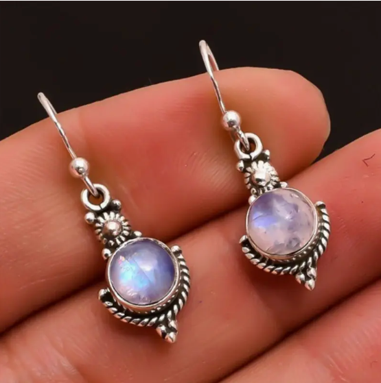 Vintage Opal Moonstone Earrings