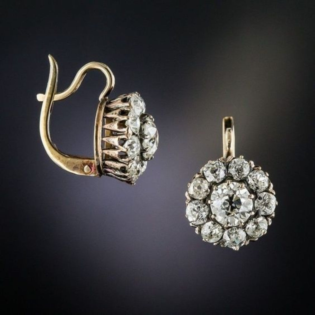 Vintage Edelstein Gold Earrings