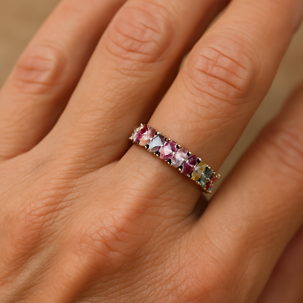 Vintage Multicolor Zirconia Ring