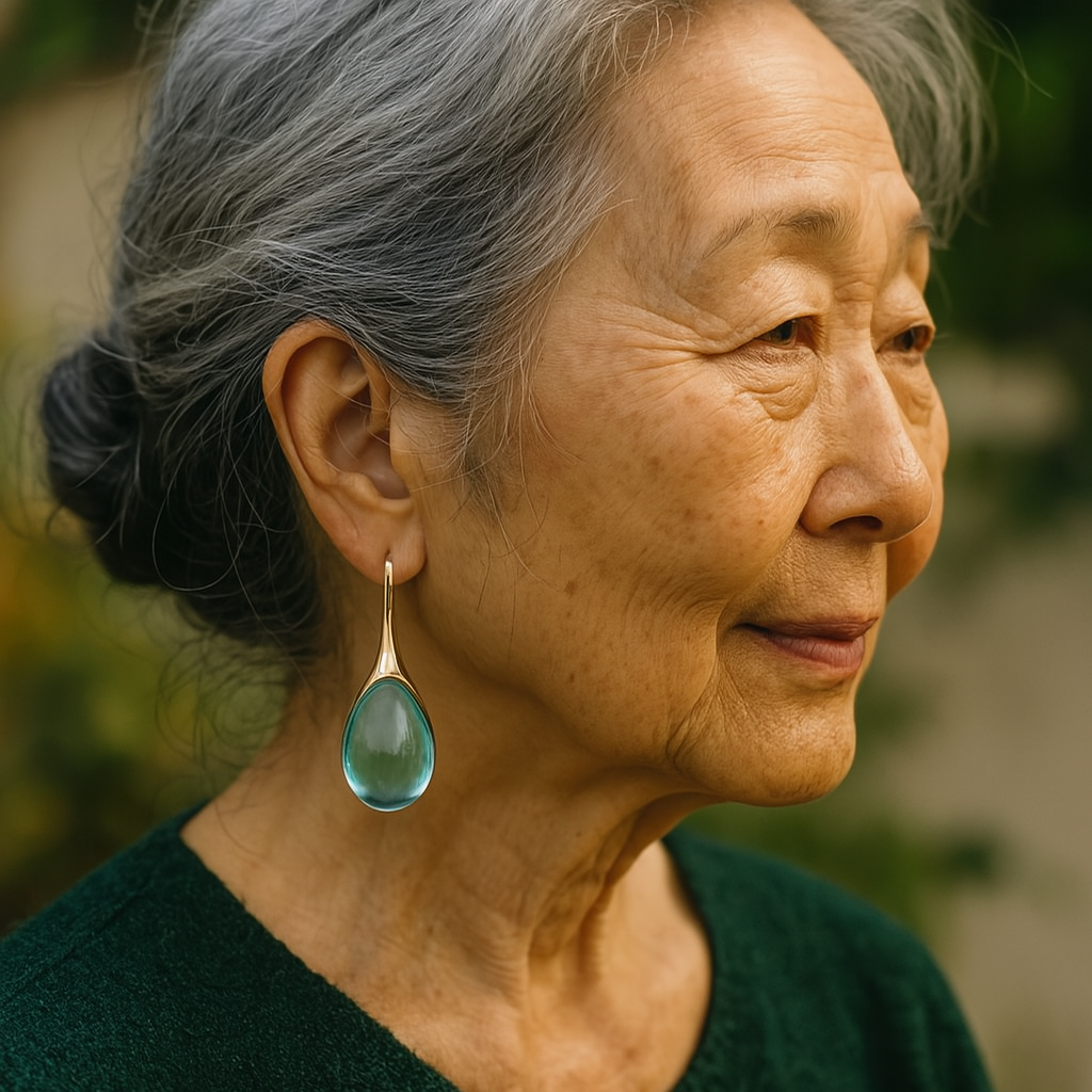 Crystal drop earrings in gold and silver