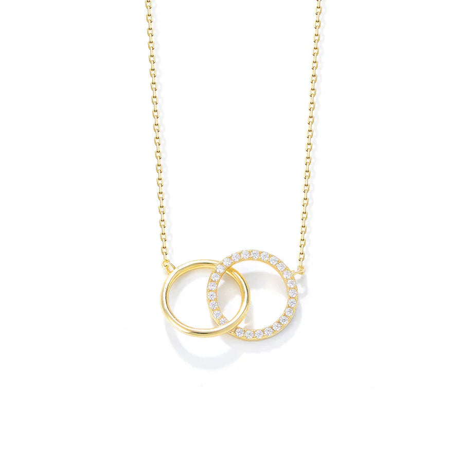 Round Circle Cubic Zircon Necklace