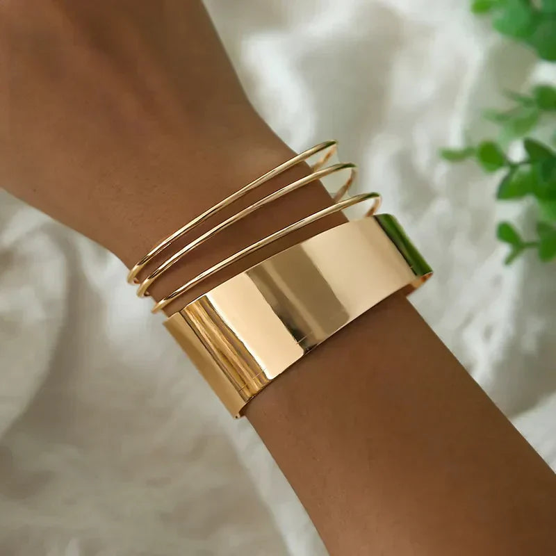 Elegant Classic Double Gold Bracelet