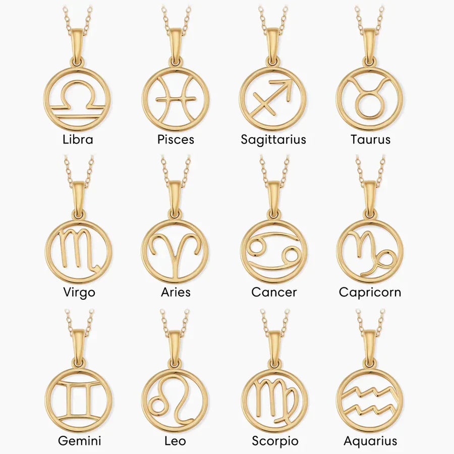 Zodiac sign necklace
