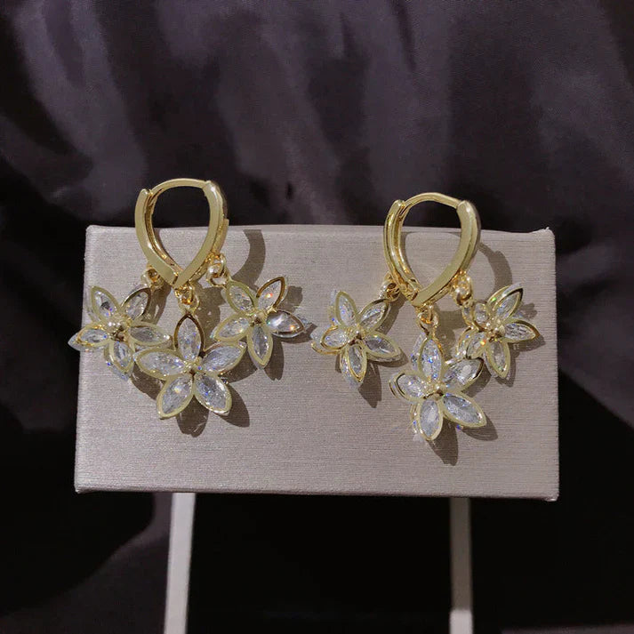 Creative Spring Star Earrings with Pendant