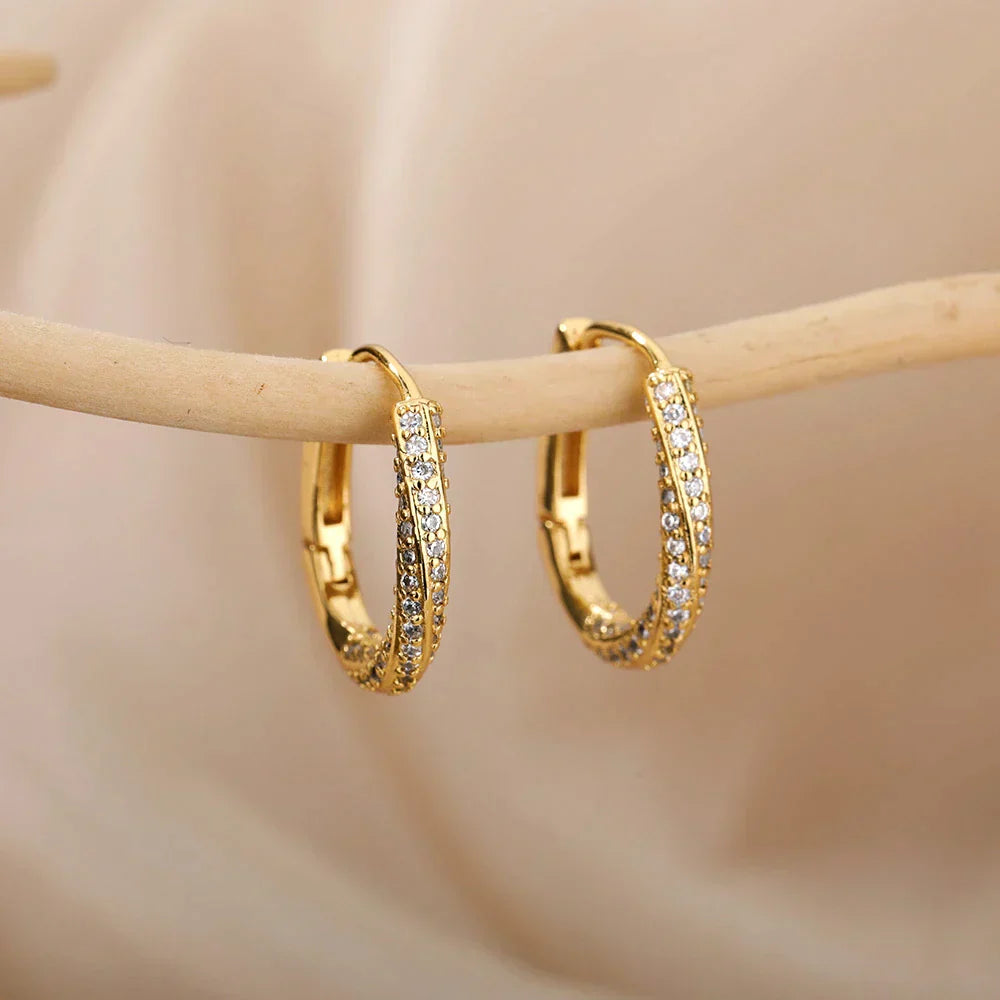 Irregular Shiny Gold Minimalist Earrings