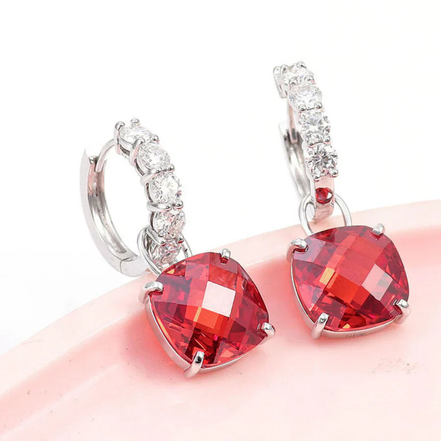 Ruby & Diamond Stud Earrings