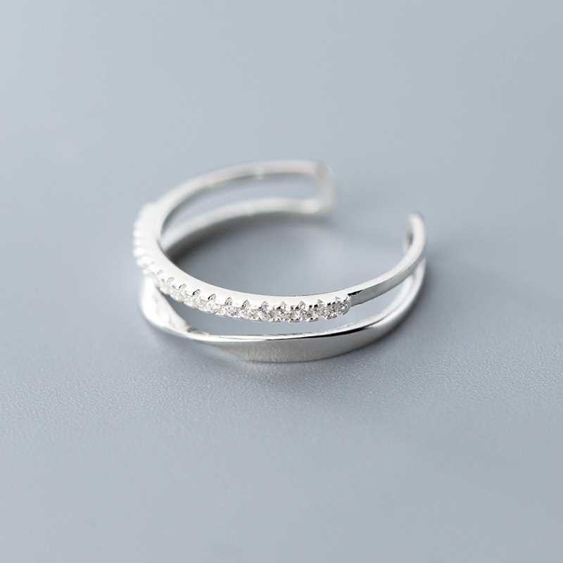 Elegant Double Row Adjustable Ring