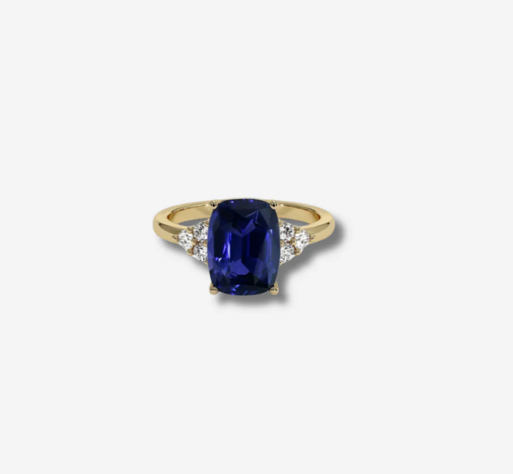 Josephine | Gold Ring With Blue Zircon