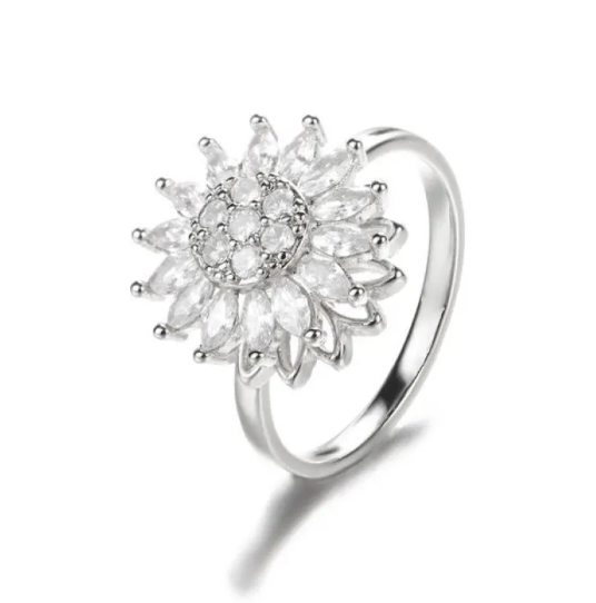 Rotating Sunflower Ring