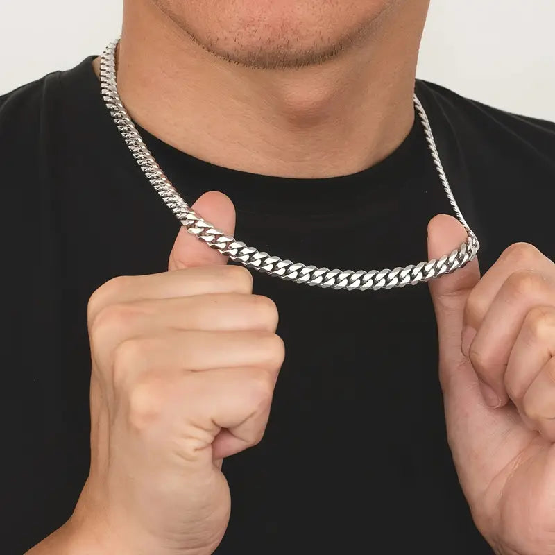 14K Gold Plated Stainless Steel Cuban Chain Necklace