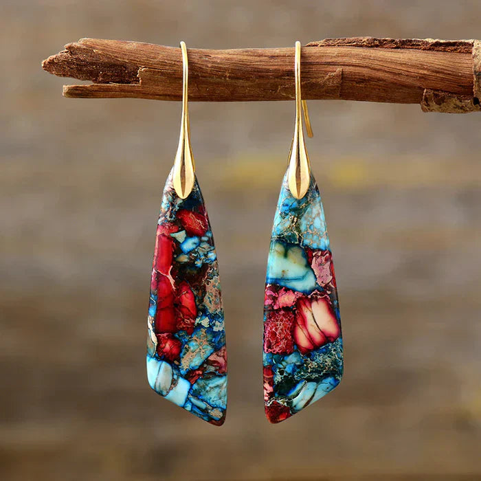 Gerta | Vintage Colored Stone Earrings